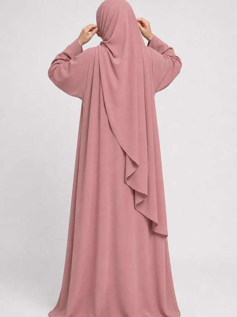 Ensemble abaya + hijab assorti