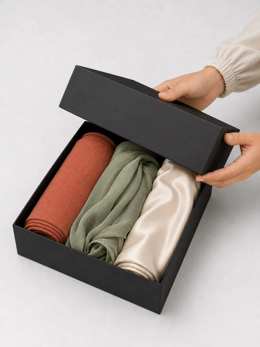 Coffret hijab (prêt à vendre)