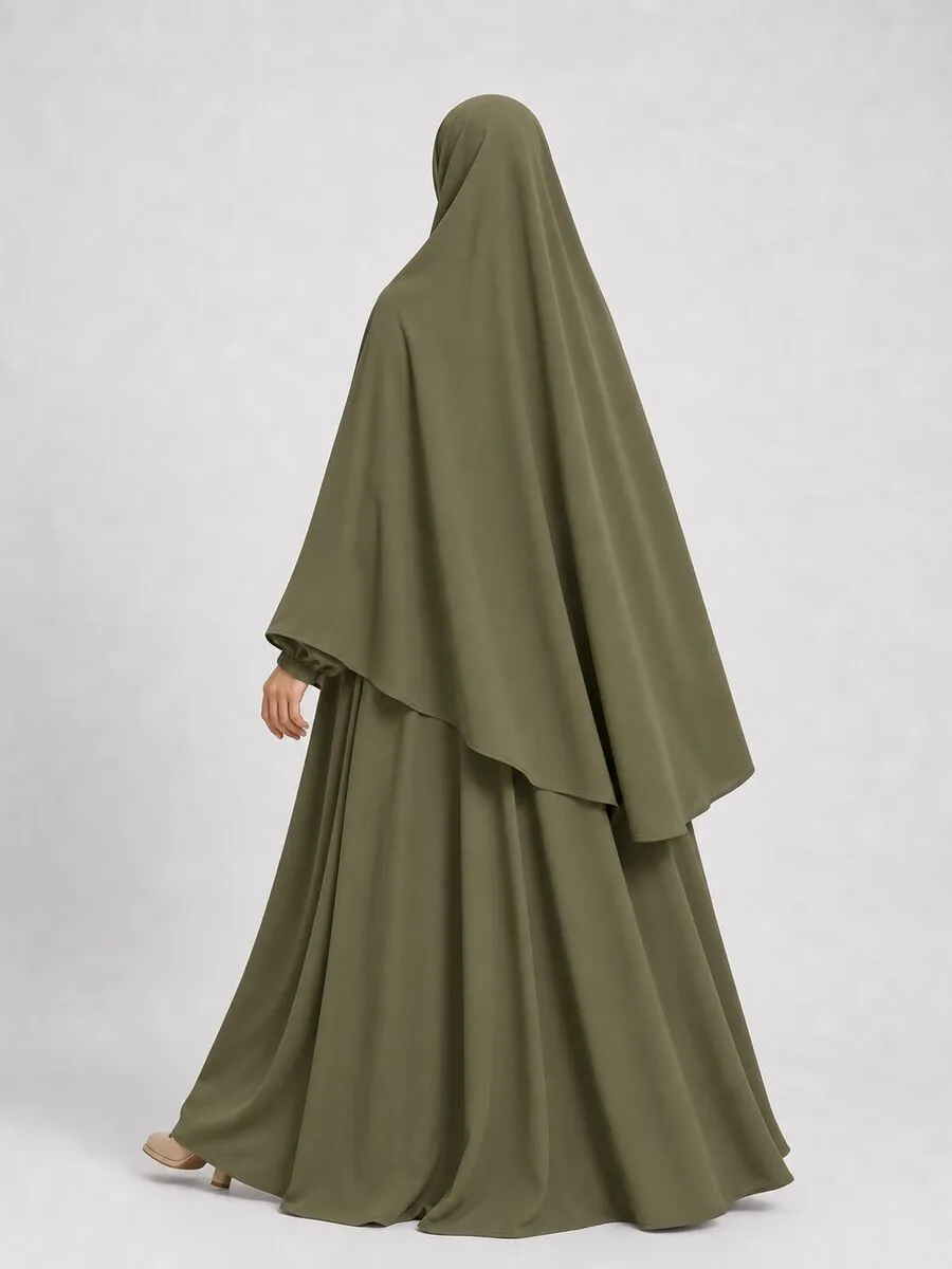 Ensemble jilbab 2 pièces (cape + jupe)